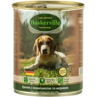 BASKERVILLE Вологий корм для дорослих собак усіх порід (кролик з вермішеллю)