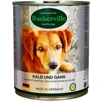 BASKERVILLE Вологий корм для дорослих собак усіх порід (з телятиною та м'ясом гуски)