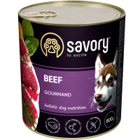 SAVORY Dog Gourmand Вологий корм для дорослих собак (з яловичиною)