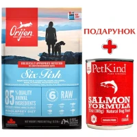 ORIJEN 6 Fish Dog Сухий корм для собак усіх порід та вікових категорій (сардина, макрель, хек, камбала)