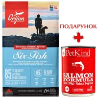 ORIJEN 6 Fish Dog Сухой корм для собак всех пород и возрастов (сардина, макрель, хек, камбала)