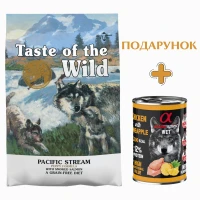 TASTE OF THE WILD Pacific Stream Puppy Formula Сухой корм для щенков всех пород (с копченым лососем)