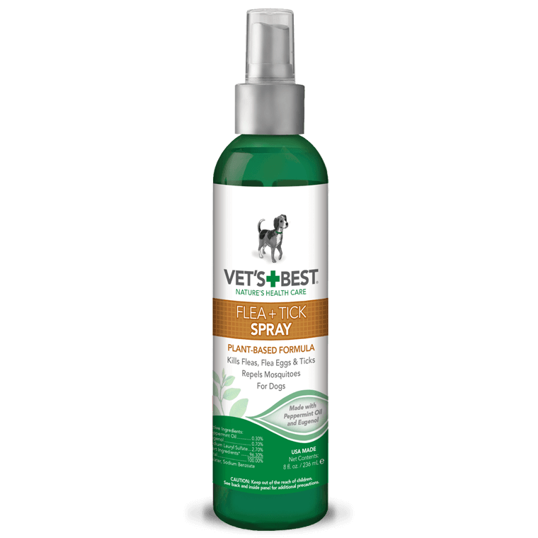 VET`S BEST Natural Flea & Tick Spray Спрей від бліх, кліщів та москітів для собак (236 мл)