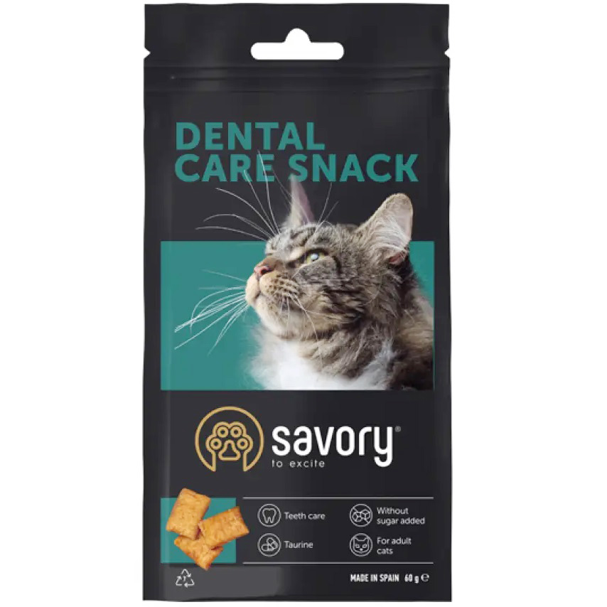 SAVORY Snack Dental Care Лакомства для гигиены зубов котов0