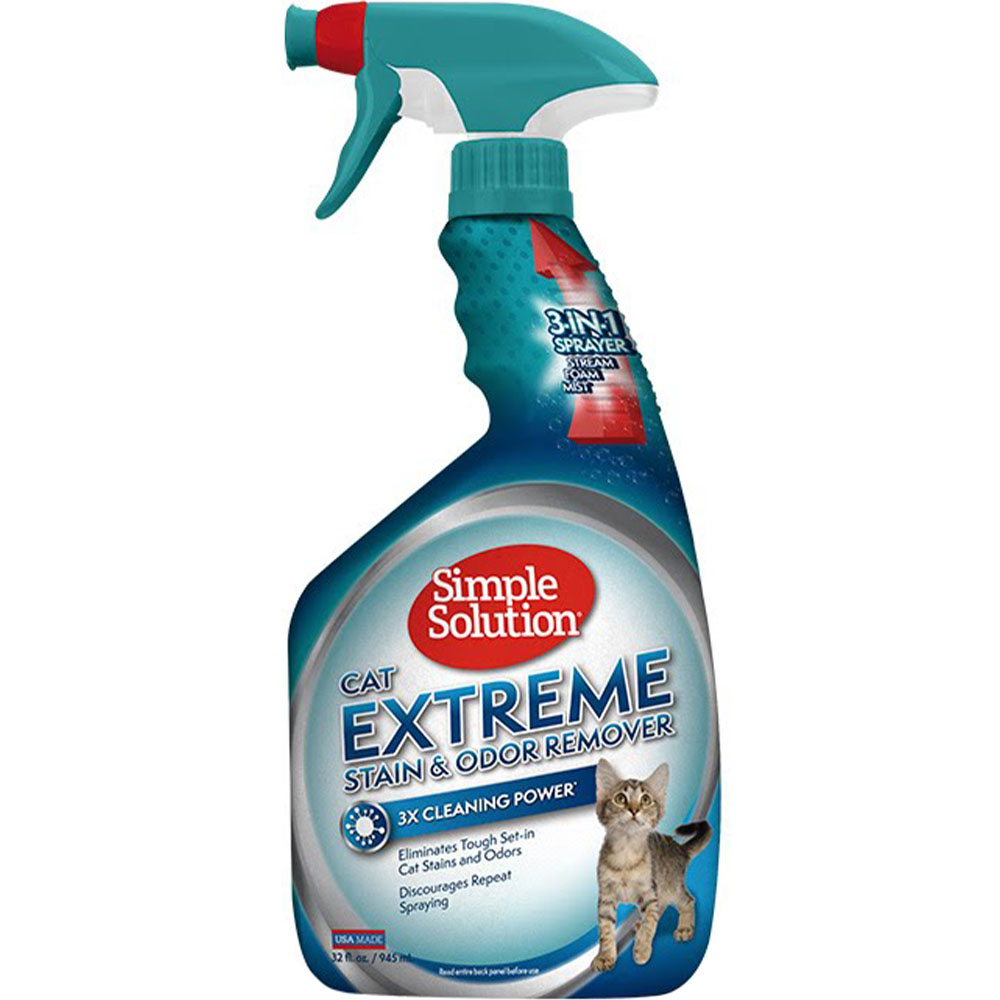 SIMPLE SOLUTION Extreme Cat Stain & Odor Remover Сверхмощное средство для удаления пятен и нейтрализации запахов кошачьей мочи0