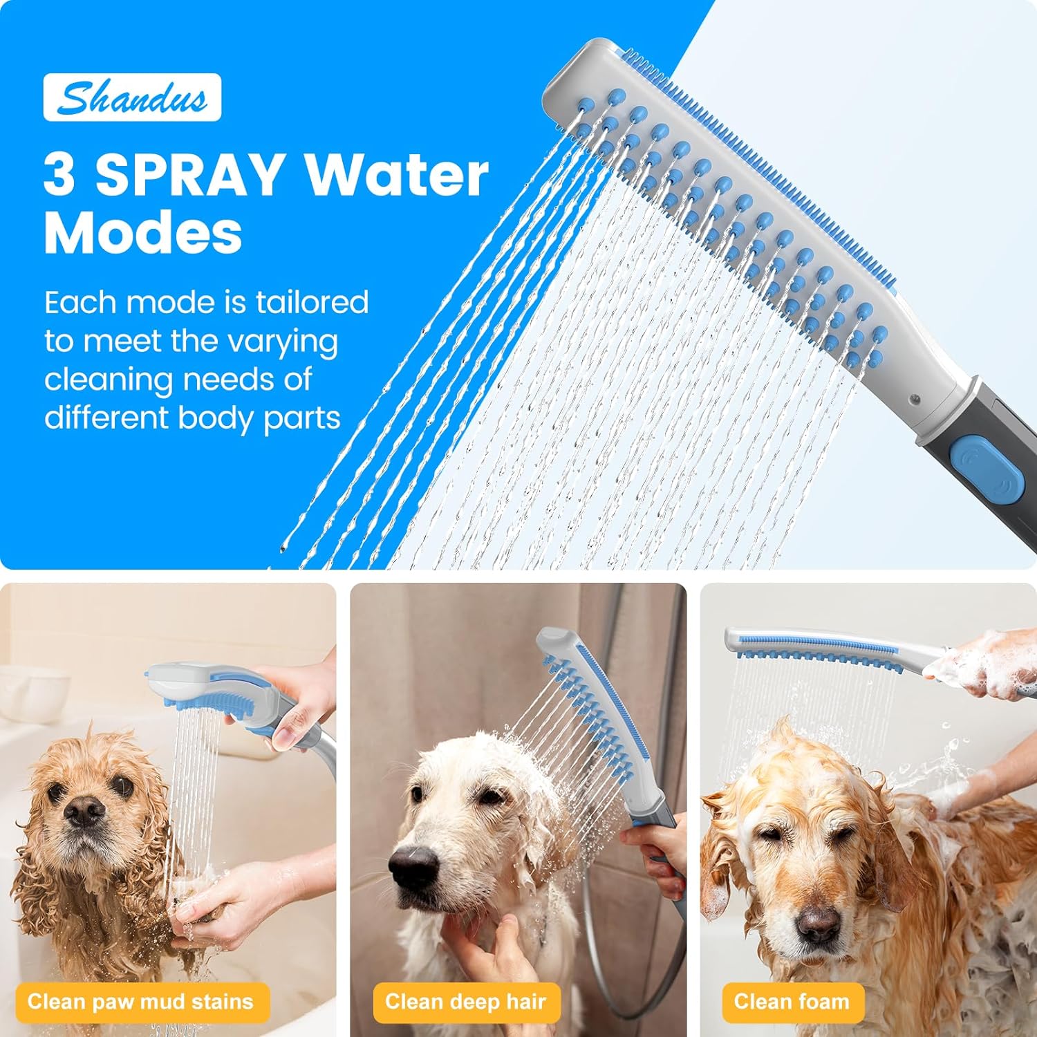 SHANDUS Professional Pet Shower Head Профессиональная душевая насадка для собак8