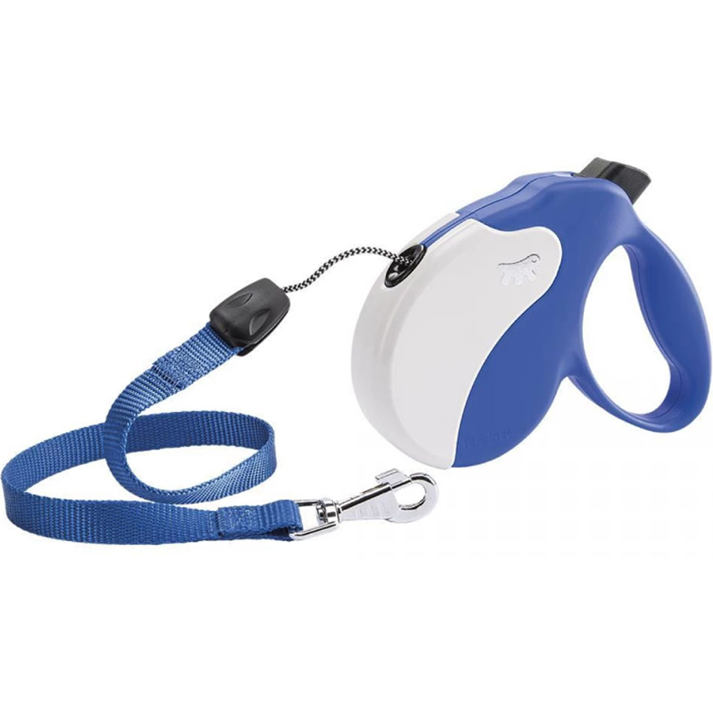 FERPLAST Amigo S Cord Blue-White Поводок-рулетка для собак0