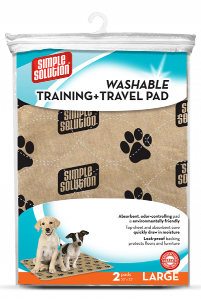 SIMPLE SOLUTION Washable Training & Travel Pads-2 Large Pads Пеленки для животных многоразовые0