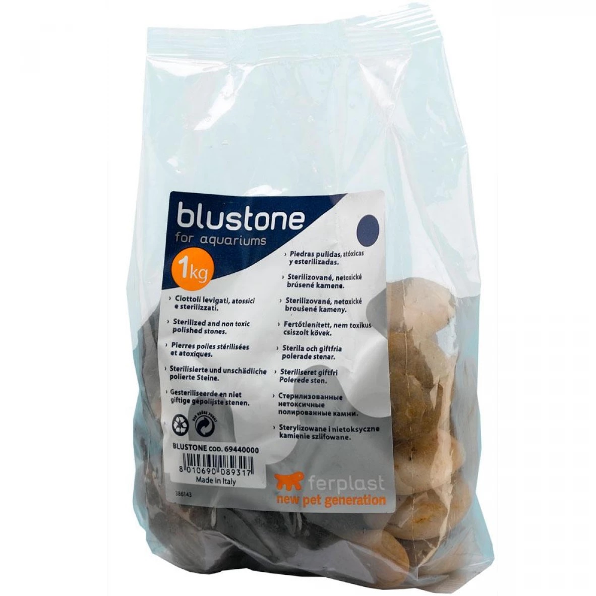 FERPLAST Blustone Mixed Colours Камінці для акваріума1