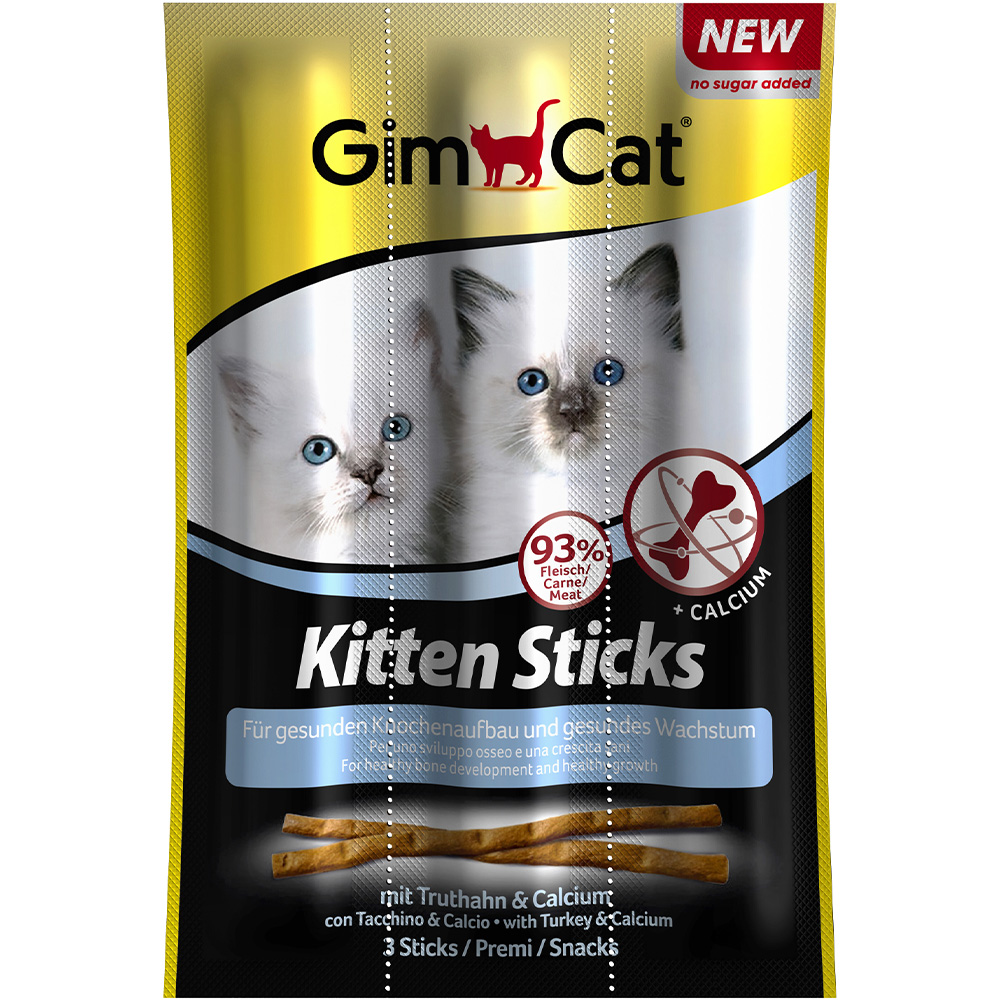 GIMCAT Kitten Sticks Лакомства для котят (индейка)0