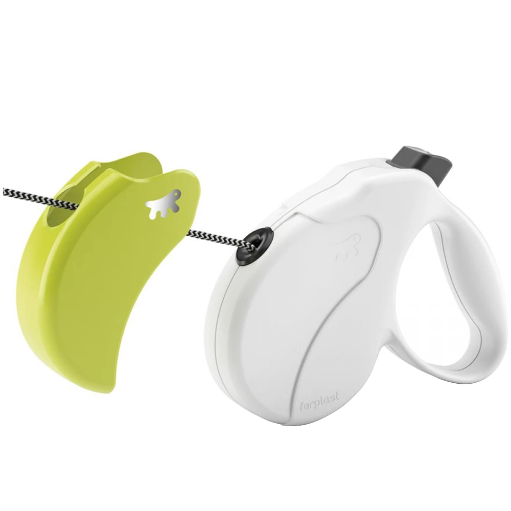 FERPLAST Amigo Cord White-Green Поводок-рулетка для собак1