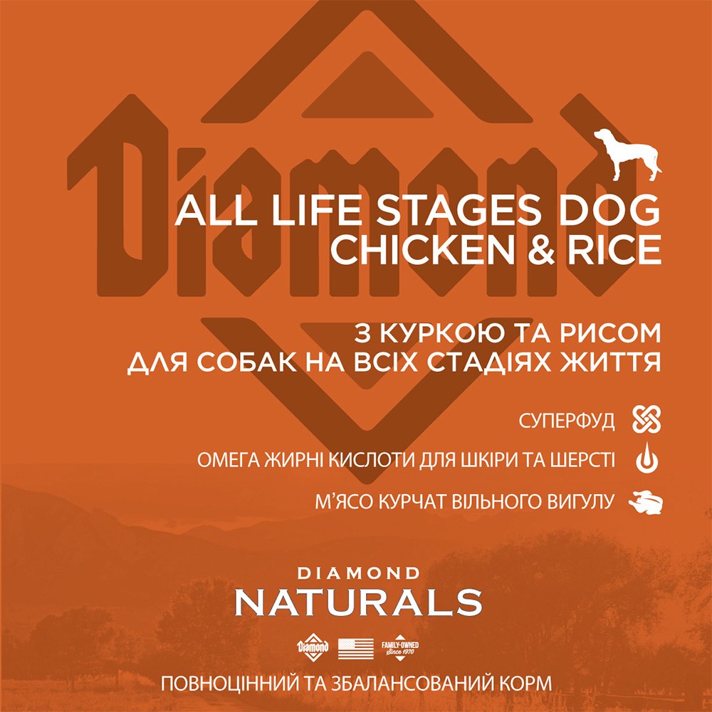 Diamond Naturals All Life Stages Dog Chicken&Rice Сухий корм для собак всіх порід на всіх стадіях життя (з куркою та рисом)4