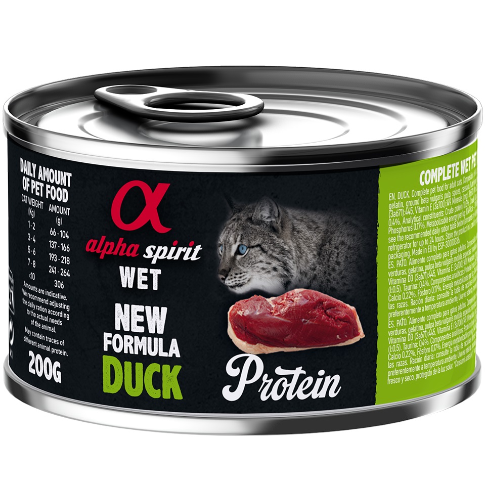 ALPHA SPIRIT Duck Protein for Adult Cat Вологий корм для дорослих котів усіх порід (з качкою)1