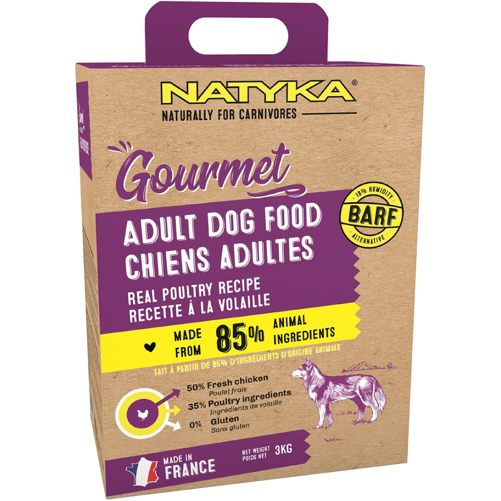 NATYKA Gourmet Adult Poultry Напіввологий корм для дорослих собак всіх порід (з птицею)0