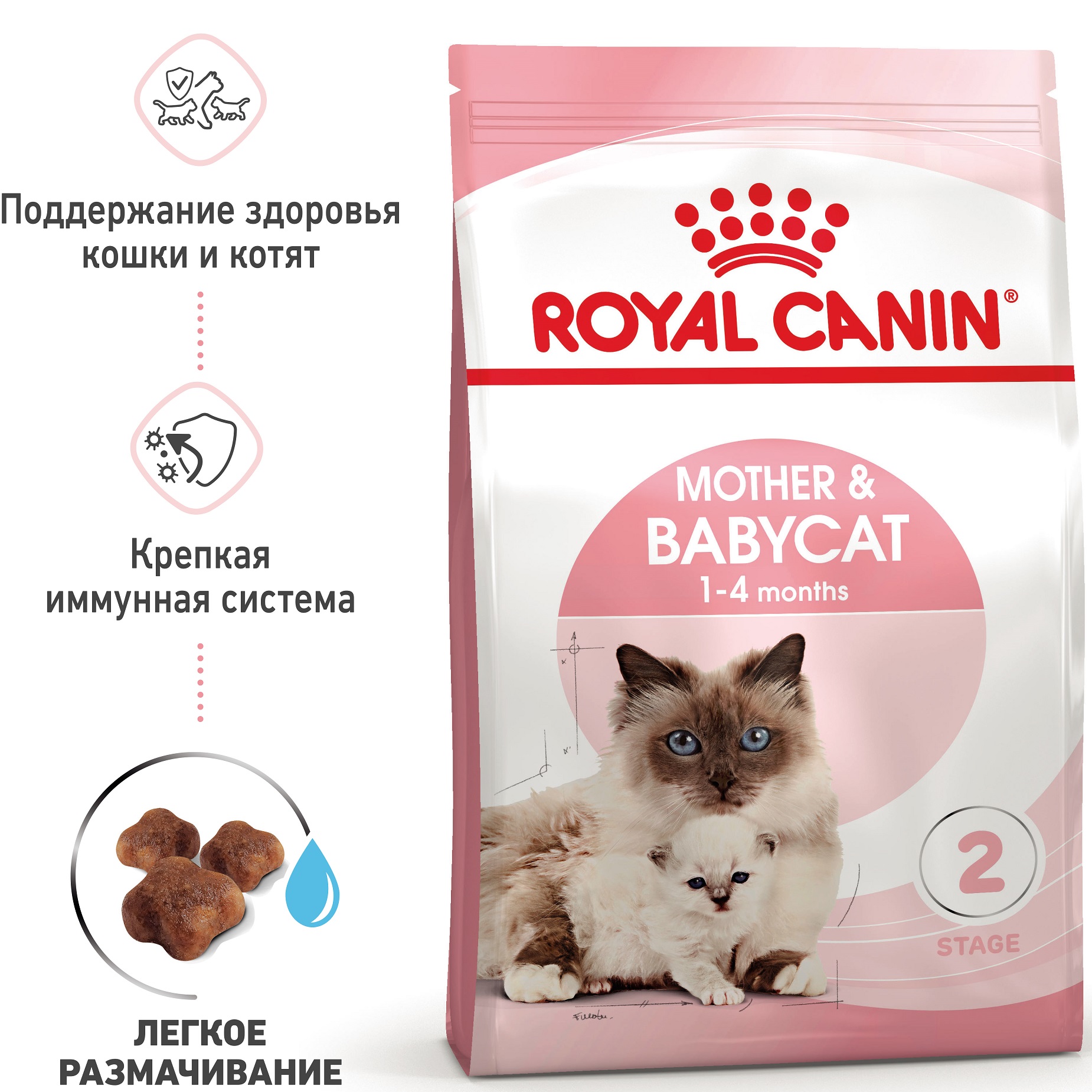 ROYAL CANIN Mother and Babycat Сухой корм для котят и кошек во время беременности1