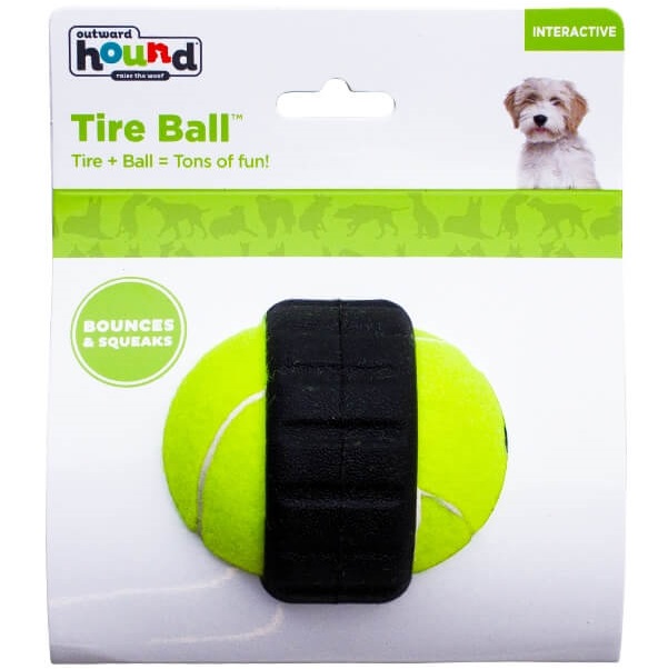 OUTWARD HOUND Tire Ball Игрушка для собак Теннисный мячик с шиной1