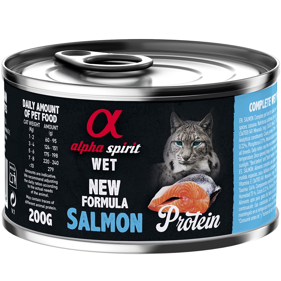 ALPHA SPIRIT Salmon for Adult Cat Вологий корм для дорослих котів усіх порід (з лососем)1