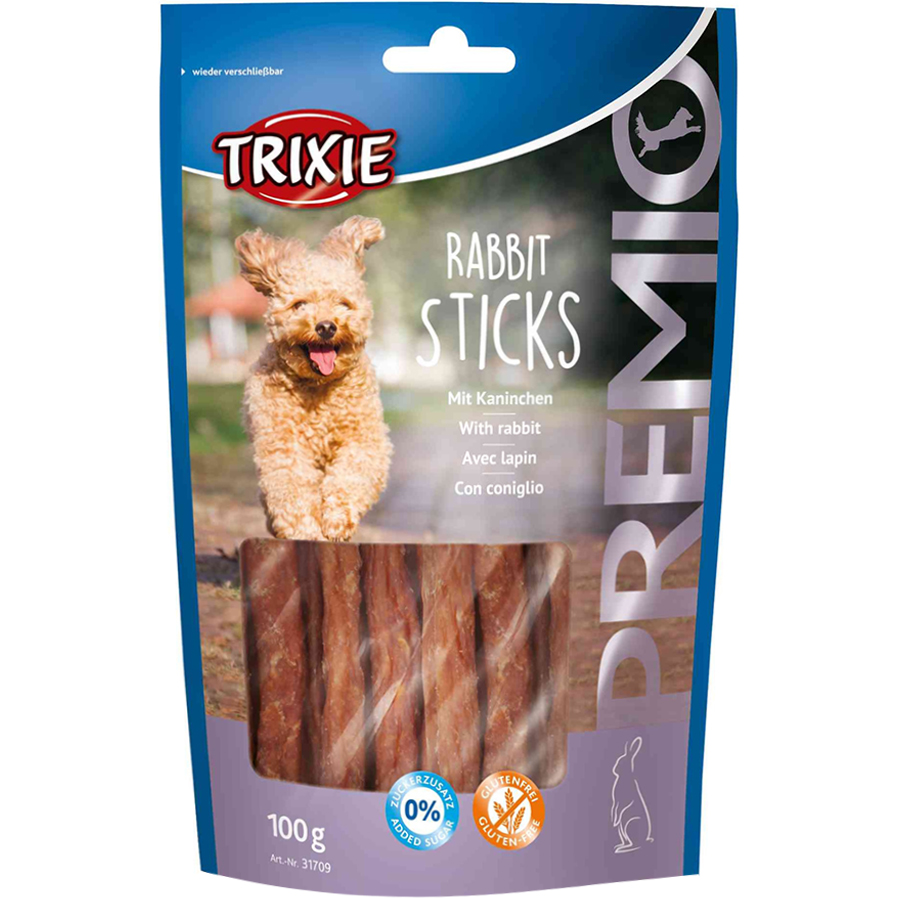 TRIXIE Premio Rabbit Sticks Ласощі для собак (з кроликом)0