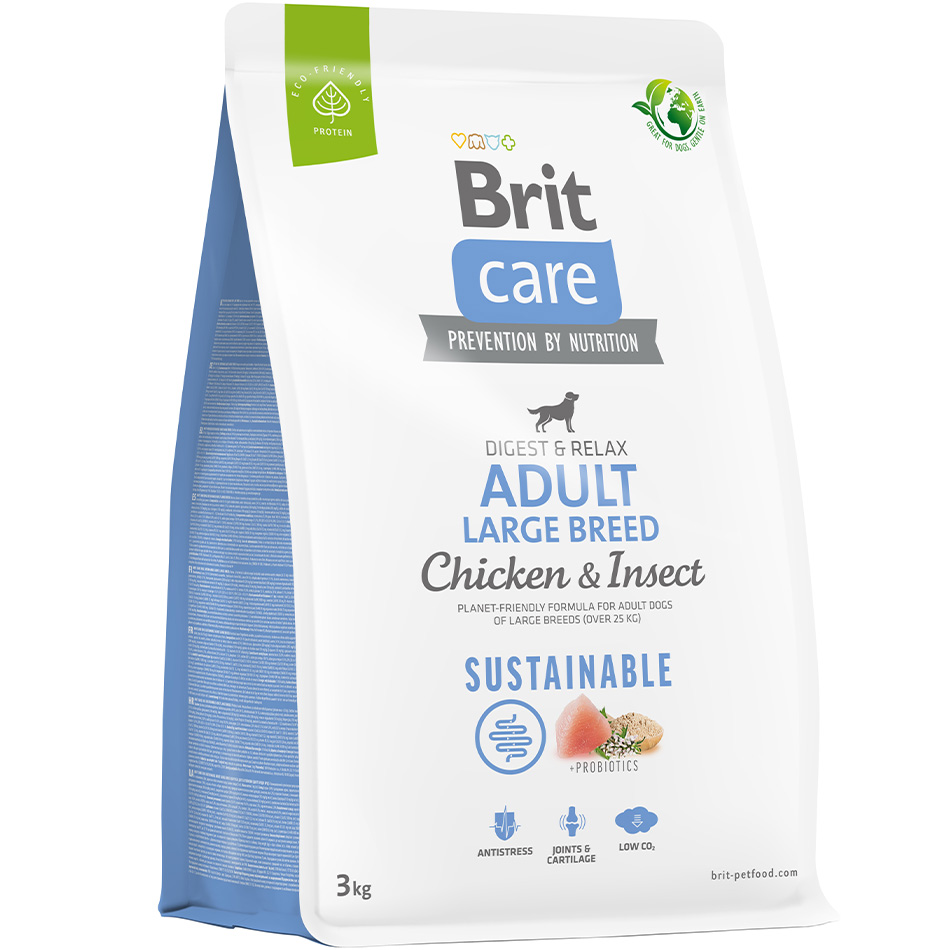 BRIT CARE Sustainable Adult Large Breed Сухой корм для взрослых собак больших пород (с курицей и насекомыми)5