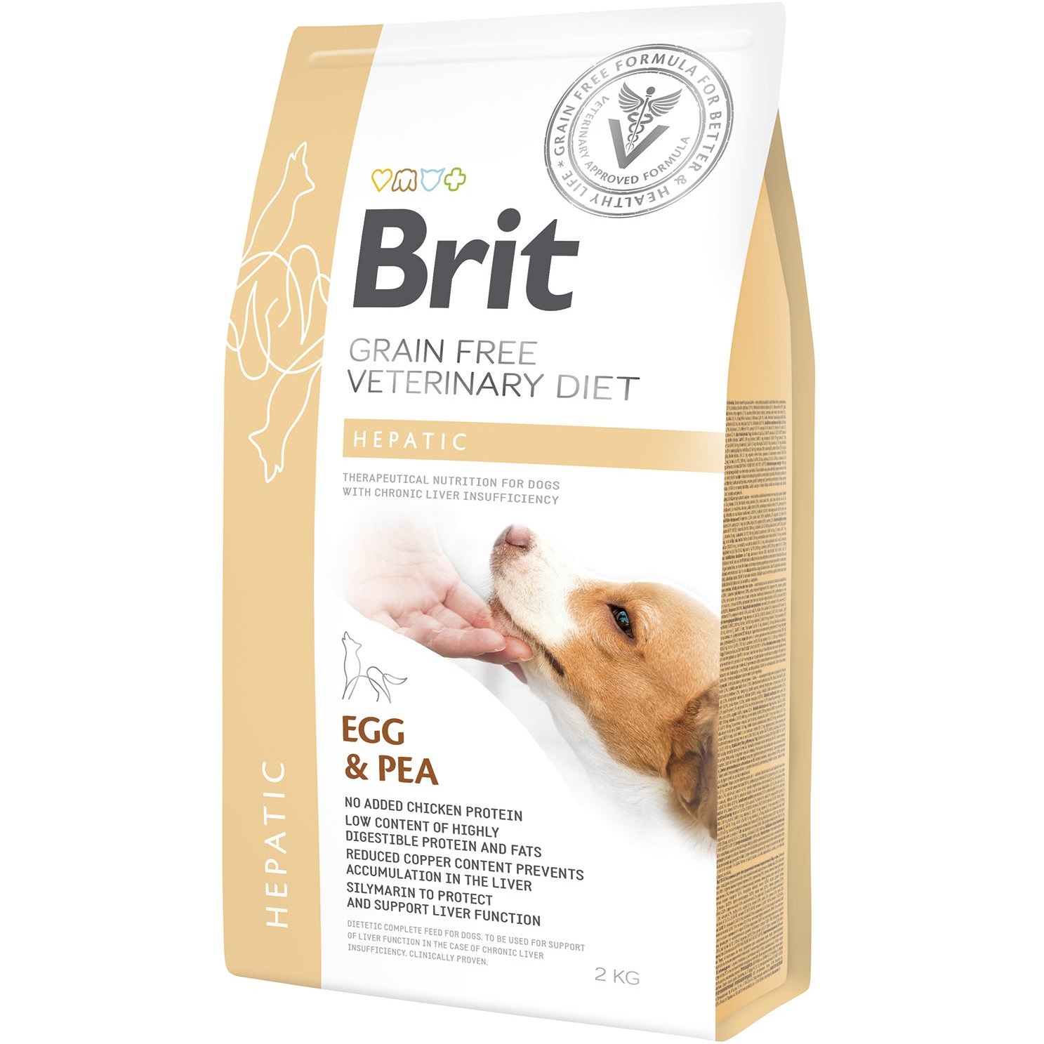 BRIT VetDiets Dog Hepatic Сухой корм для собак с заболеваниями печени (с яйцами и горохом)0