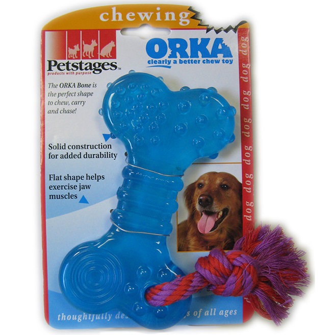 PETSTAGES Orka Bone Іграшка для собак Кісточка з мотузкою2