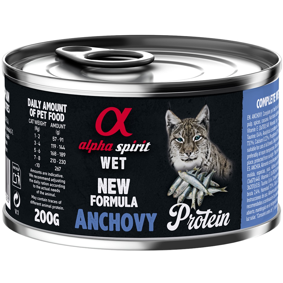 ALPHA SPIRIT Anchovy Protein for Adult Cat Вологий корм для дорослих котів усіх порід (з анчоусами)1