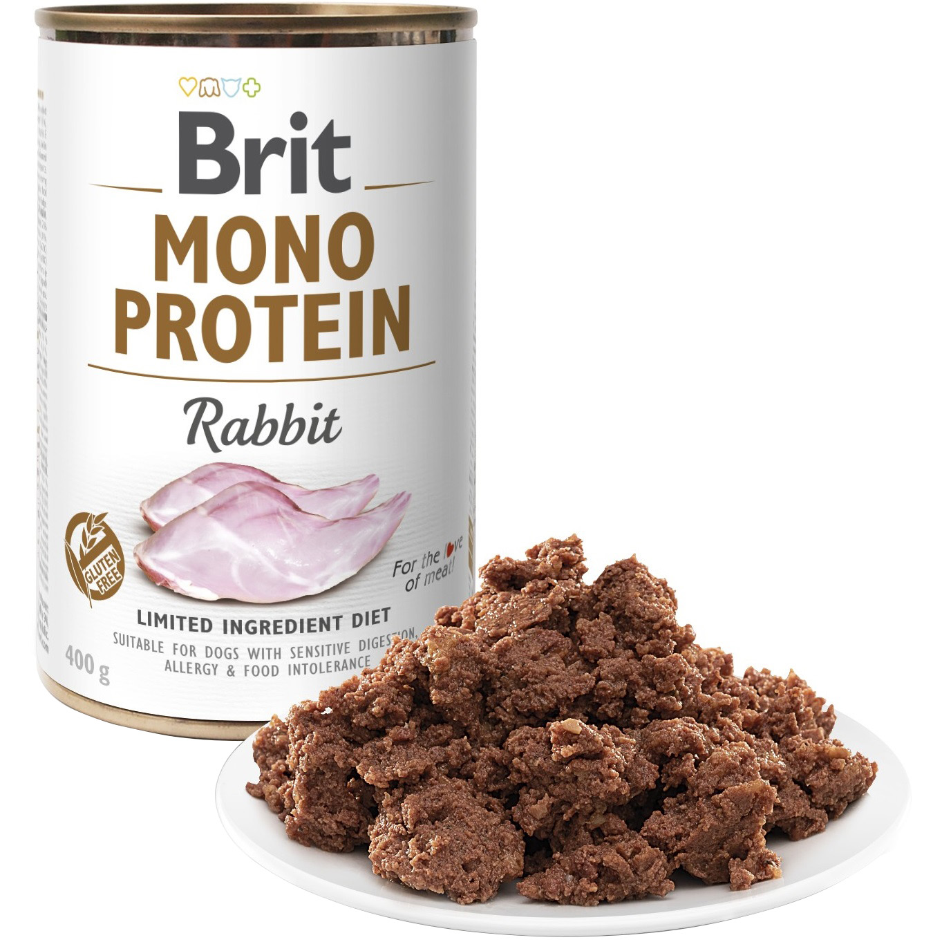 BRIT Mono Protein Dog Влажный корм для взрослых собак всех пород  (Кролик)1