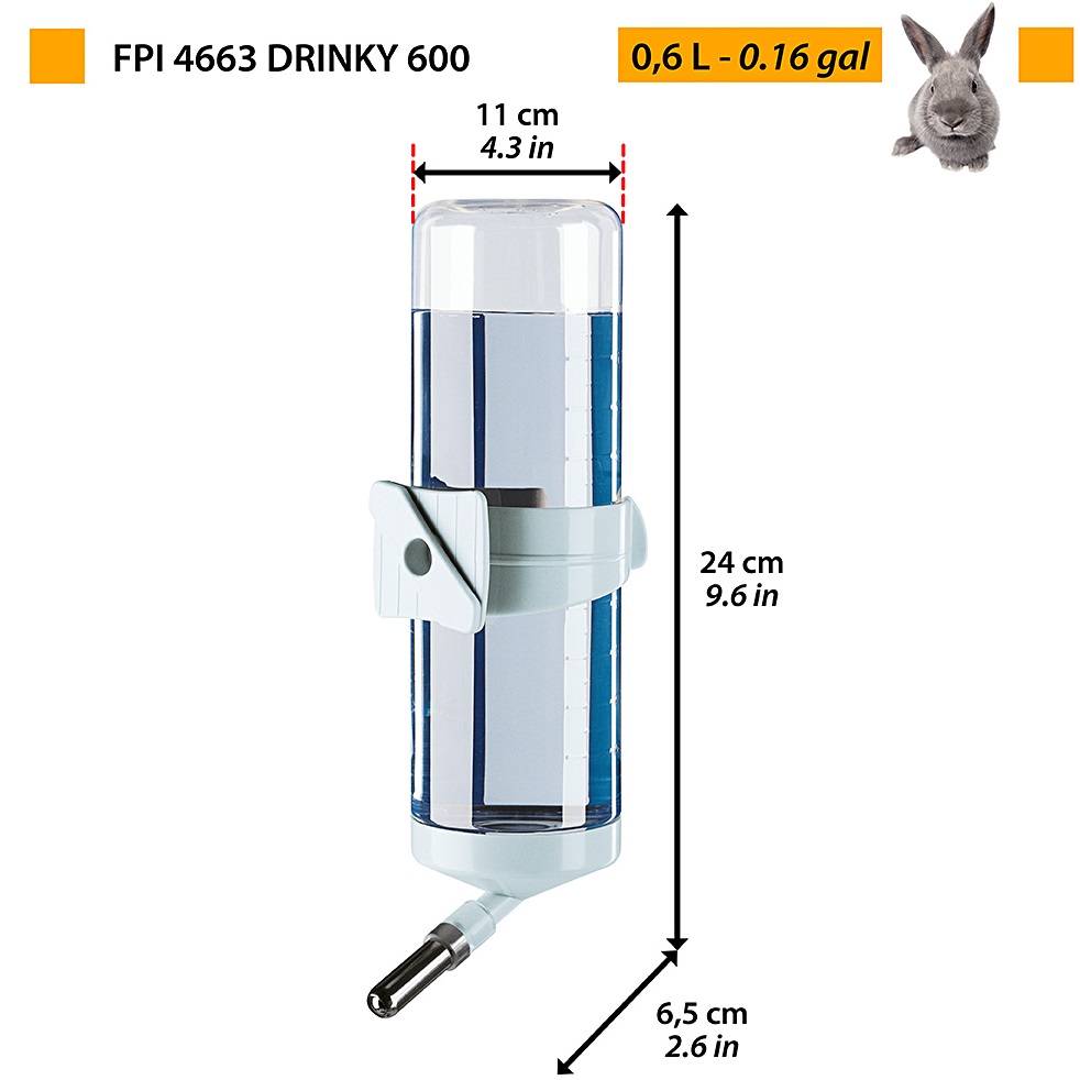 FERPLAST FPI 4663 Drinky 600 Поилка для мелких животных1