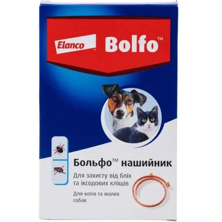 ELANCO Bolfo Ошейник от блох и клещей для собак и кошек0