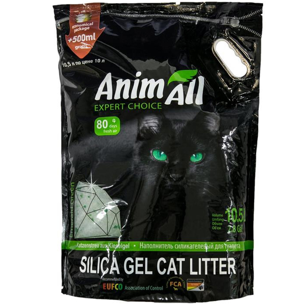 ANIMALL Cat litter Наповнювач силікагелевий для котячих туалетів "Зелений смарагд"0