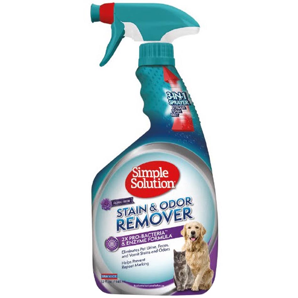 SIMPLE SOLUTION Floral Fresh Scented Stain&Odor Remover Универсальное средство с цветочным ароматом для нейтрализации запахов и удаления пятен от жизнедеятельности домашних животных0