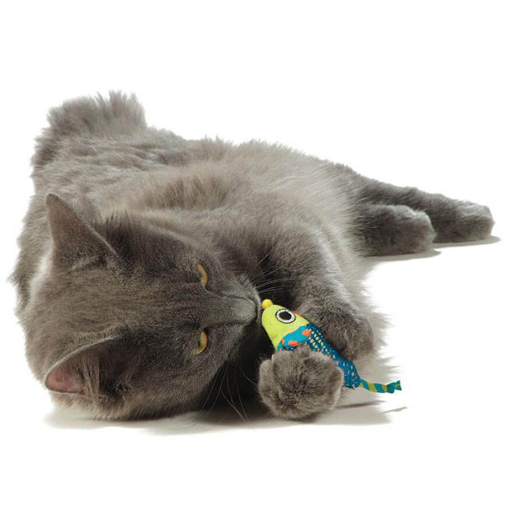 PETSTAGES Catnip Chew Mice Іграшка для котів з котячою м'ятою кольорові мишки1