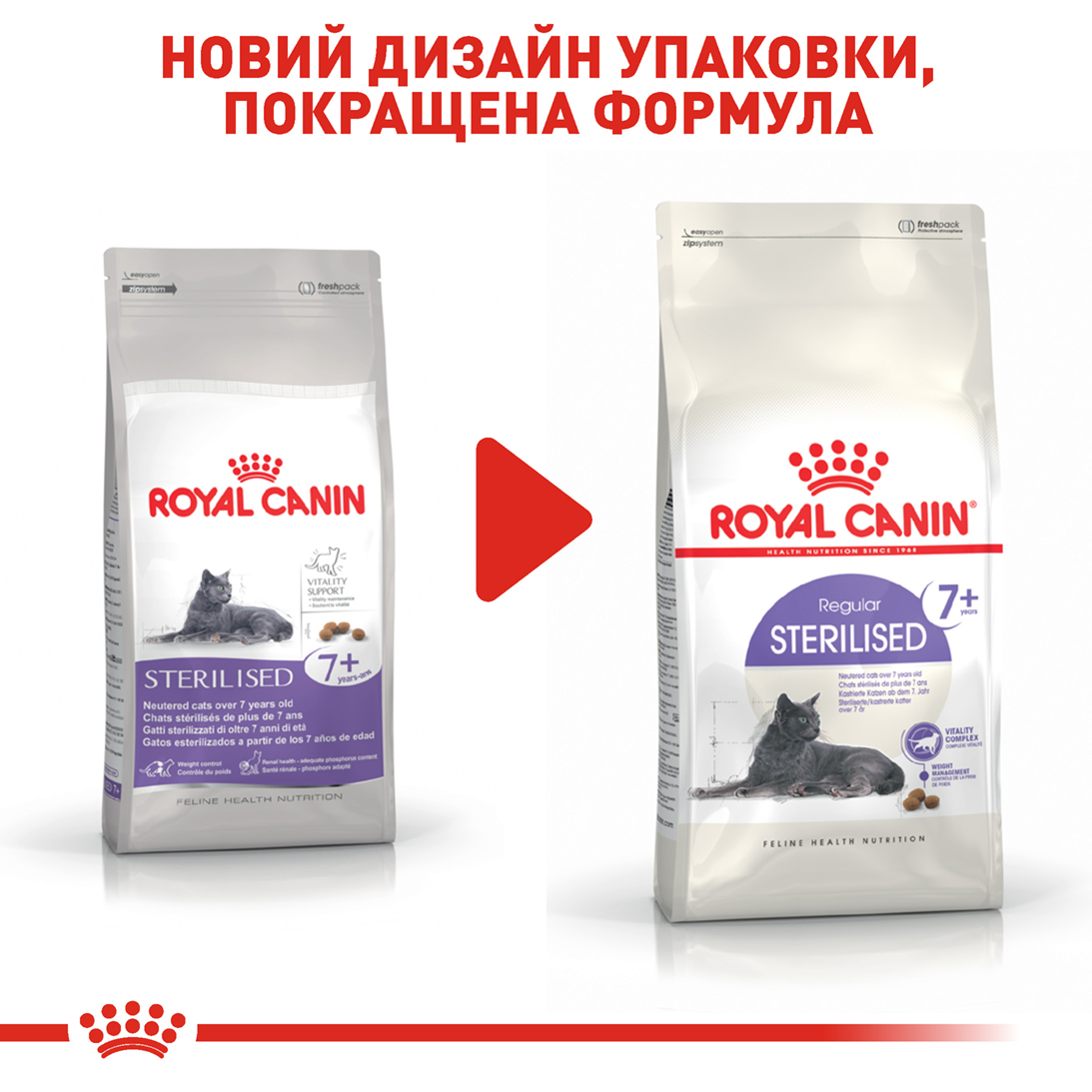 ROYAL CANIN Regular Sterilised 7+ Cухой корм для взрослых стерилизованных котов6