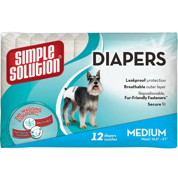 SIMPLE SOLUTION Disposable Diapers Medium Гігієнічні підгузки для собак M0