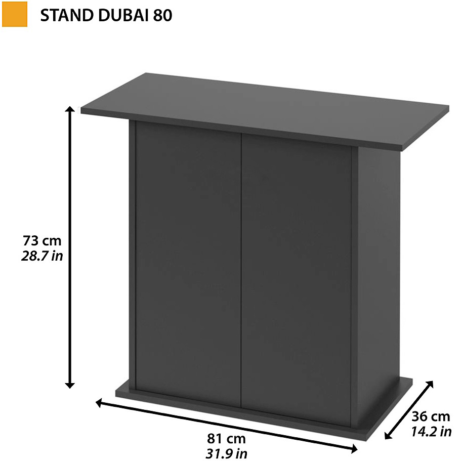 FERPLAST Stand Dubai/Cayman 80 Black Тумба для стеклянных аквариумов Dubai 80 и Cayman 80 Professional1