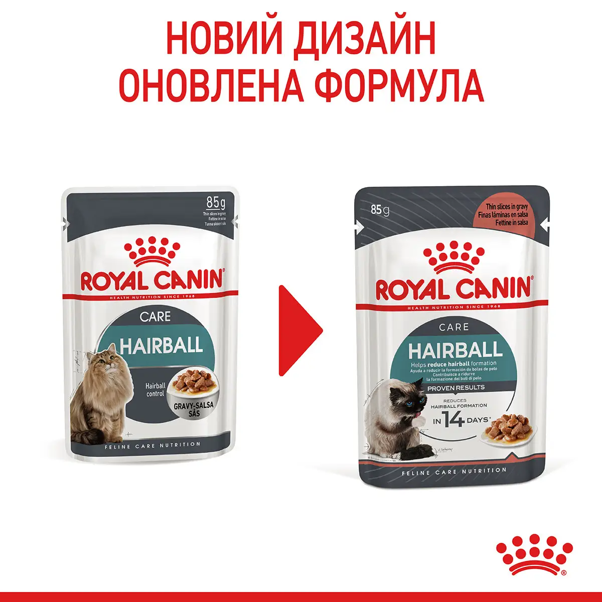 ROYAL CANIN Hairball Care Вологий корм для дорослих котів2