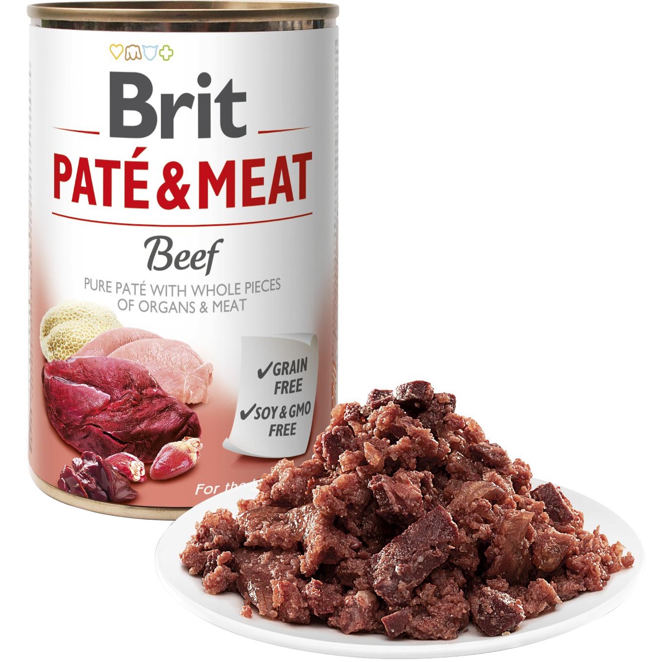 BRIT Pate and Meat Dog Вологий корм для дорослих собак усіх порід (Яловичина)1