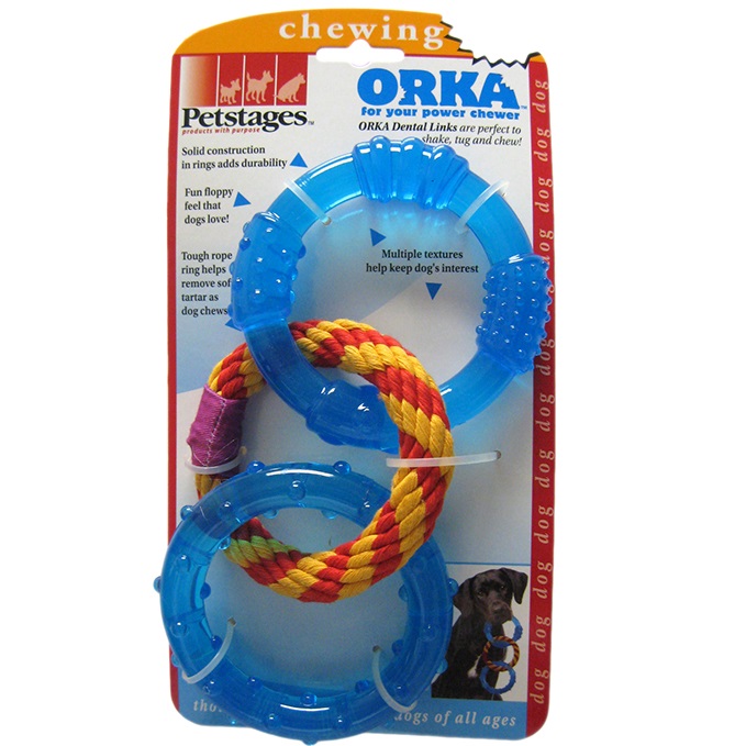 PETSTAGES Orka Dental Links Іграшка для собак Кільця для зубів2