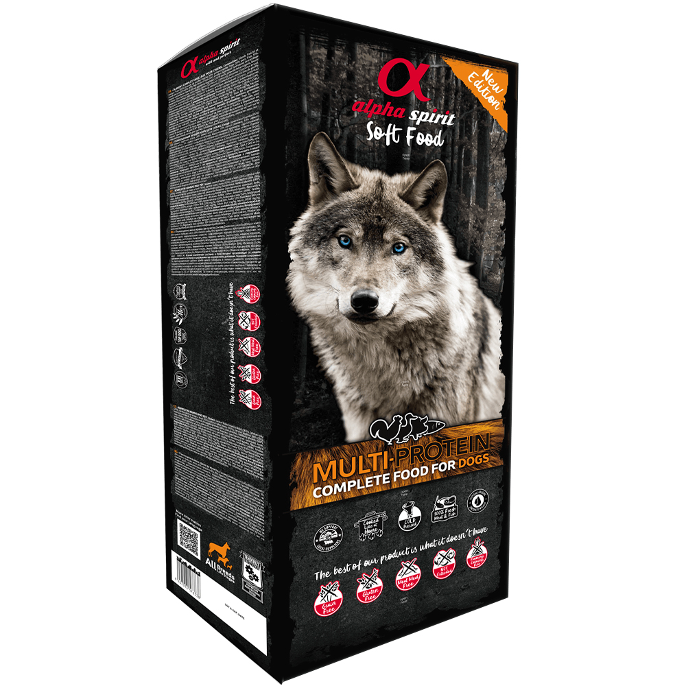 ALPHA SPIRIT Semi-Moist Food Multiprotein Box Напіввологий корм для собак усіх порід і вікових категорій (Курка)0