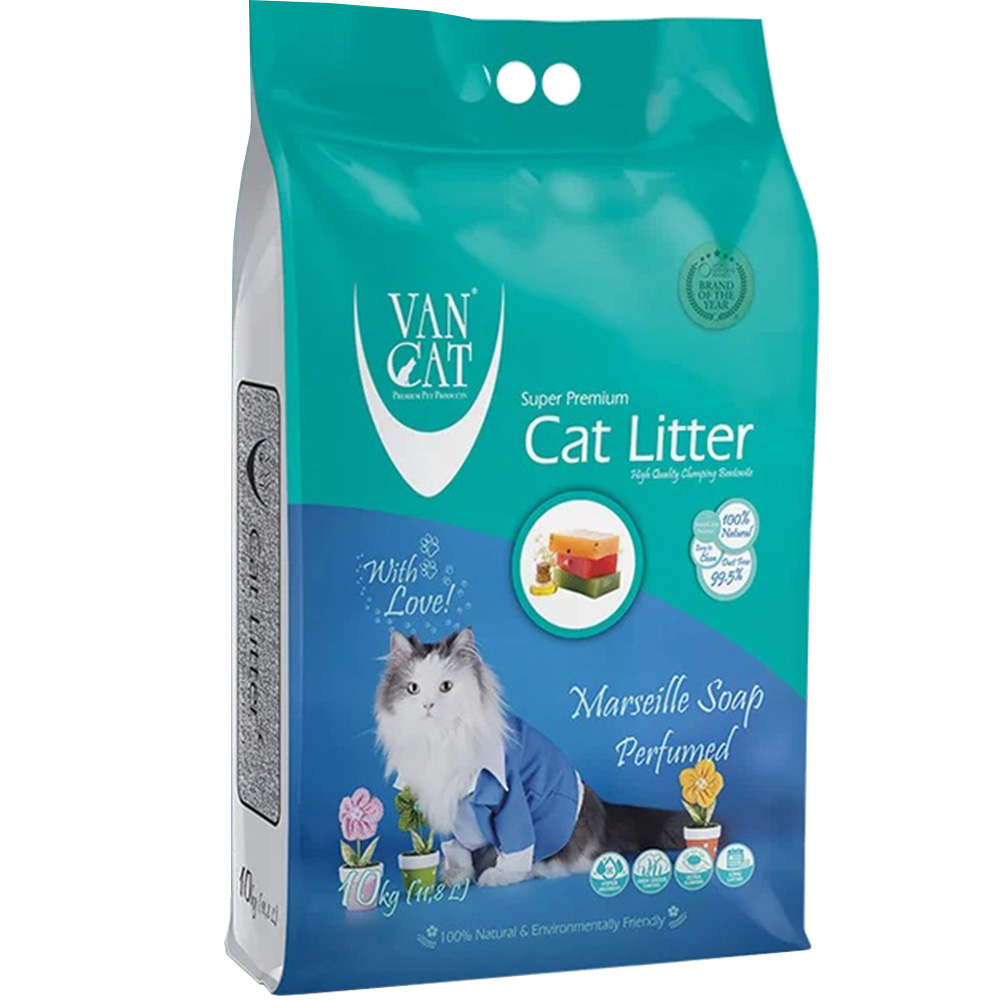 VANCAT Cat Litter Marseille Soap Наполнитель бентонитовый для кошачьих туалетов (с ароматом Марсельского мыла)0