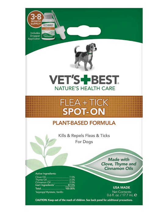 VET`S BEST Flea&Tick Spot On Краплі від бліх та кліщів для собак0