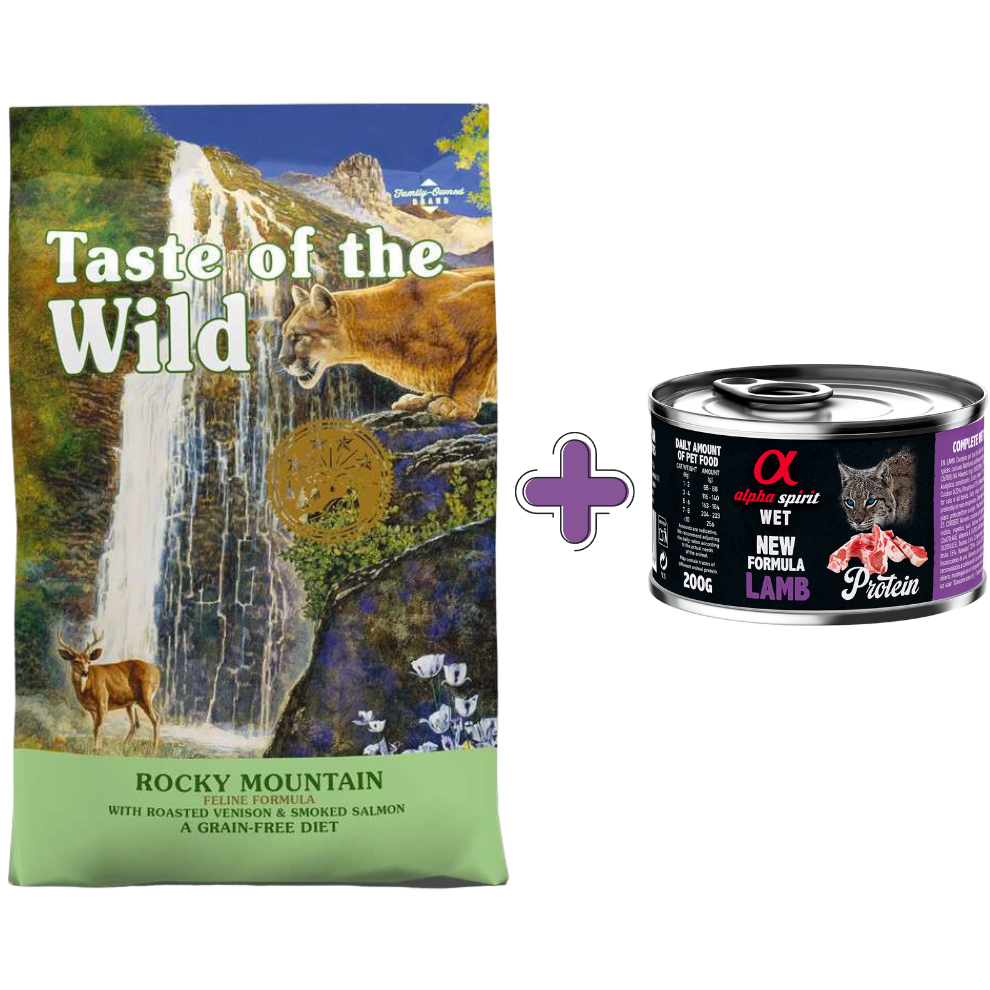 TASTE OF THE WILD Rocky Mountain Feline Formula Сухой корм для котов всех пород на всех стадиях жизни (с косулей и лососем)0