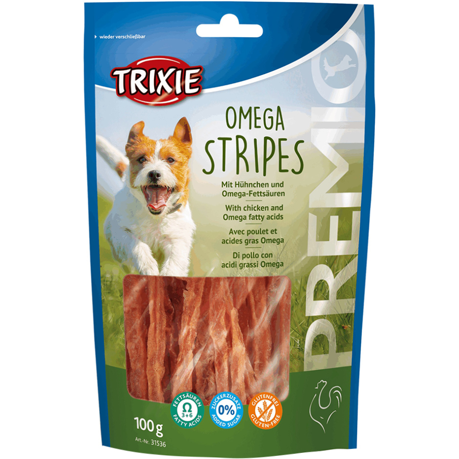 TRIXIE Premio Omega Stripes Ласощі для собак (з куркою)0