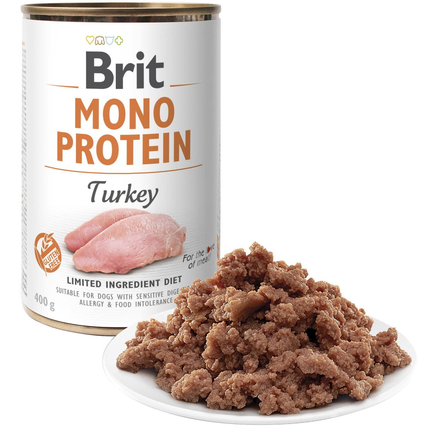 BRIT Mono Protein Dog Вологий корм для дорослих собак усіх порід (Індичка)1