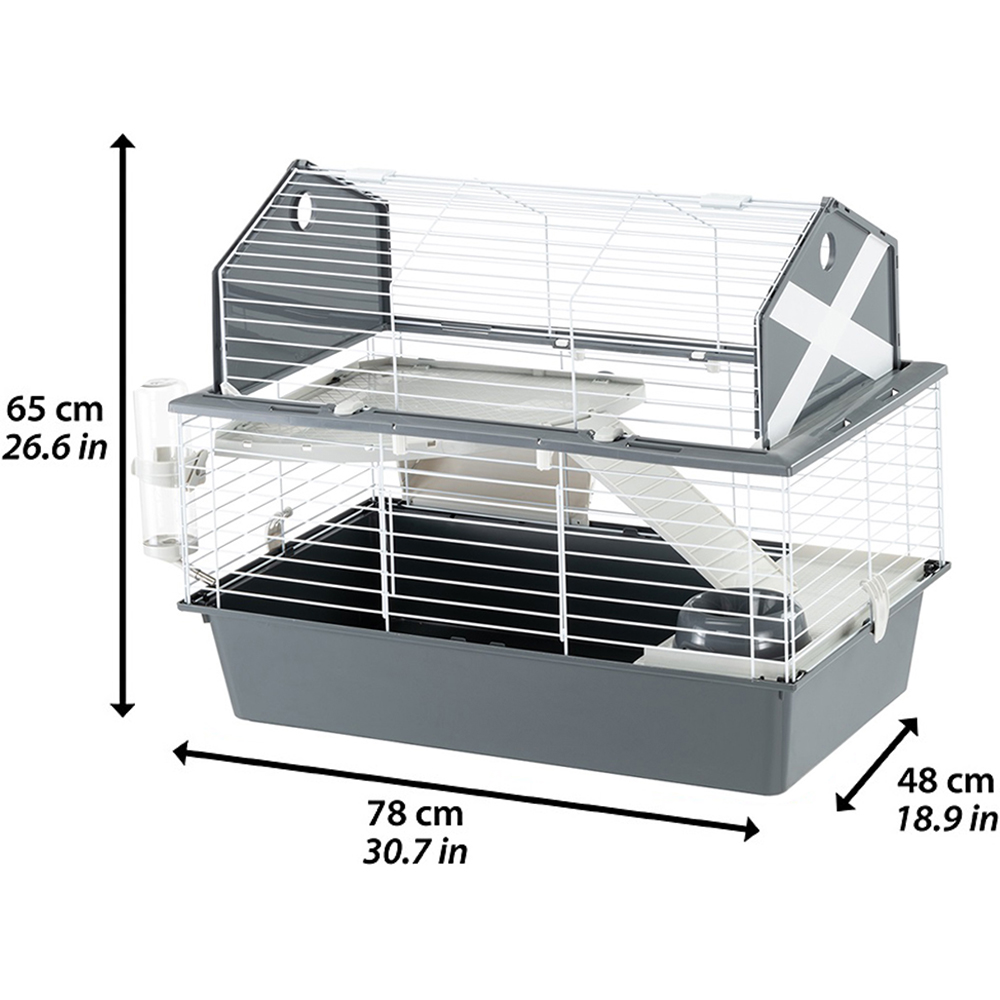 FERPLAST Barn 80 Grey Клетка для кроликов10