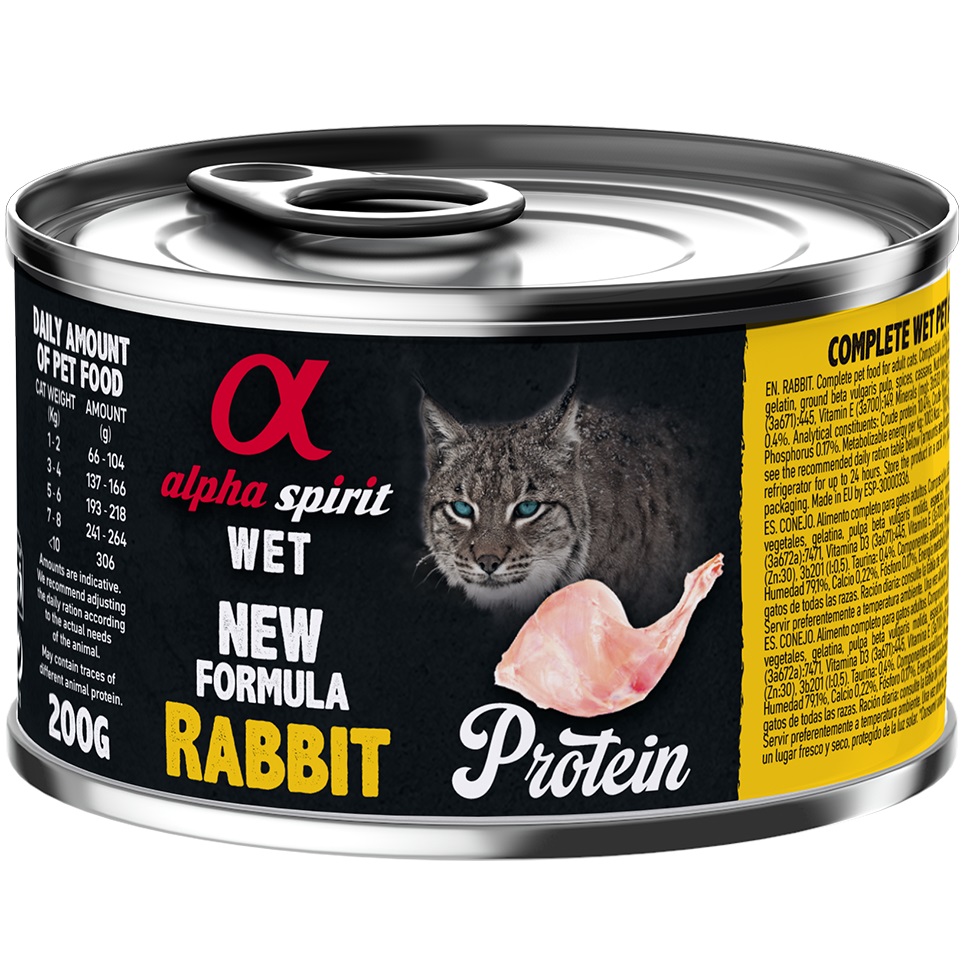 Alpha Spirit Rabbit for Adult Cats Влажный корм для взрослых котов всех пород (с кроликом)0