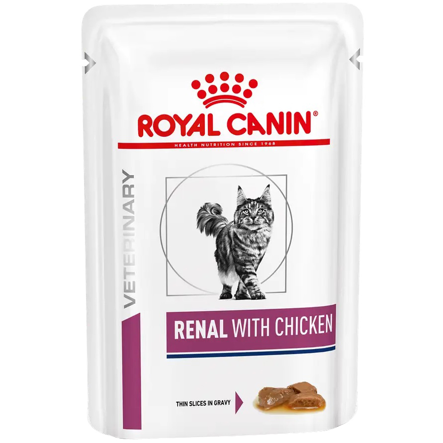 ROYAL CANIN Renal Feline Chicken Вологий корм для дорослих котів0