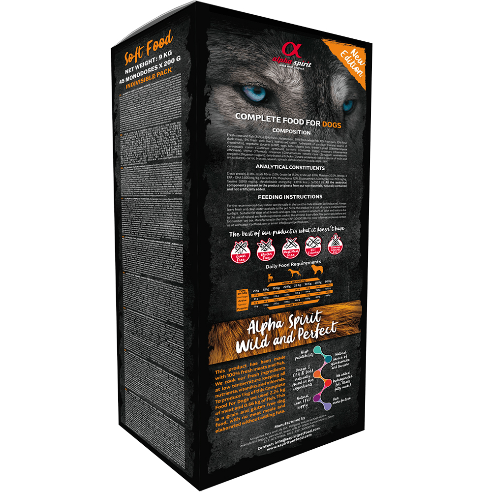 ALPHA SPIRIT Semi-Moist Food Multiprotein Box Полувлажный корм для собак всех пород и возрастов (Курица)1