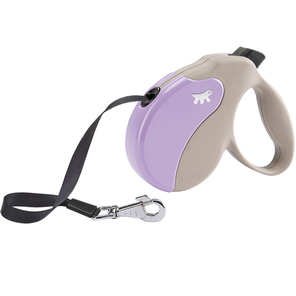 FERPLAST Amigo M Tape Beige-Violet Поводок-рулетка для собак0