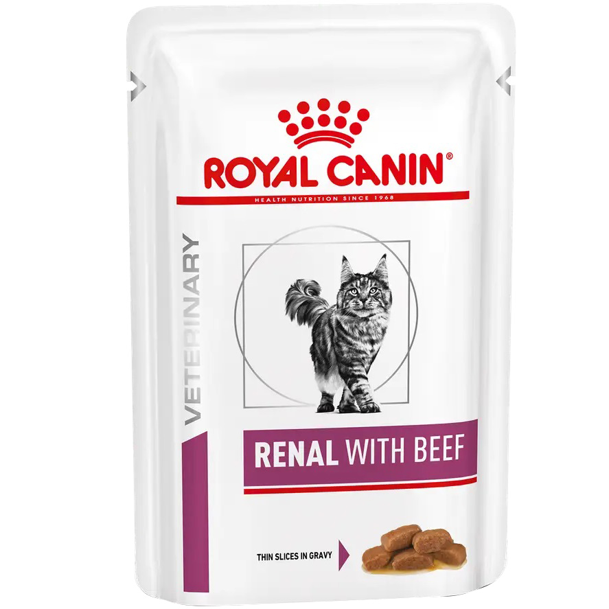 ROYAL CANIN Renal Feline Beef Вологий корм для дорослих котів0